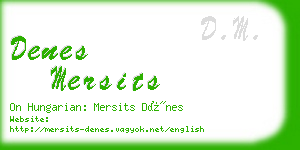 denes mersits business card